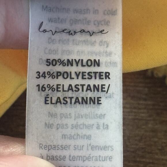 Revolve Lovewave XS Yellow Strappy Brittany Sports Bra Surplice Criss Cross - Picture 13 of 15